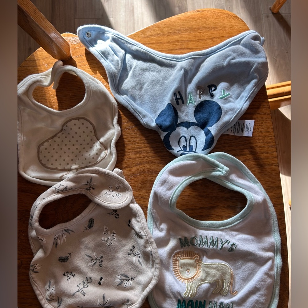 Disney and animal baby bibs NWOT